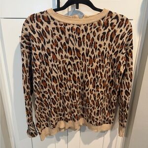 H&M Animal Print Knit Top